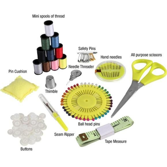 Sew and Repair Travel Kit, 140 Pieces in Each Kit, 3 Pack of Sew Kits - Picture 2 of 5